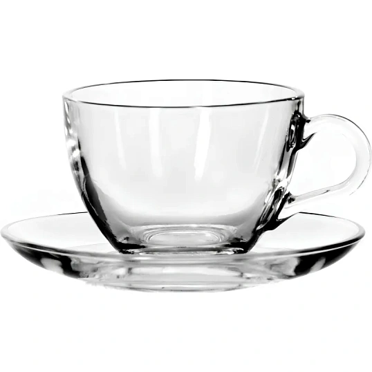 Чайная пара чашка с блюдцем БЕЙЗИК 238 мл 6шт/уп