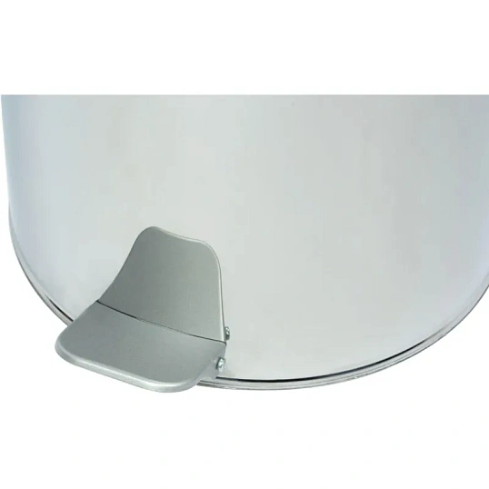 Ведро мусорное с педалью стальное, хром, 300х710мм, объем 50л