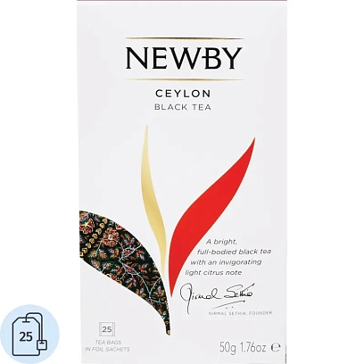 Чай Newby Цейлон черный 25 пакетиков