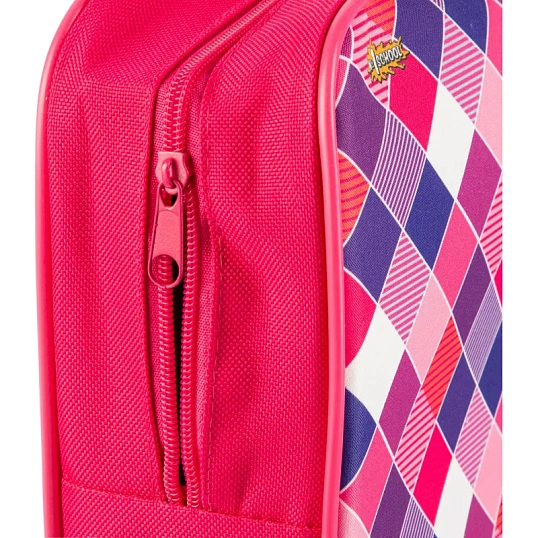 Папка для тетрадей  Клетка розов.А4,на молн.с ручками,75мм,ПМД-4-20