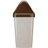 Ведро мусорное 25л пластиковое,подвижная крышка СВИНГ,бежевый мрамор М 2463