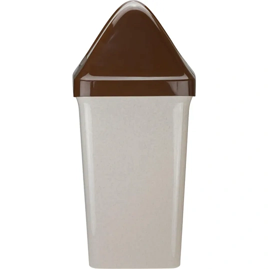 Ведро мусорное 25л пластиковое,подвижная крышка СВИНГ,бежевый мрамор М 2463