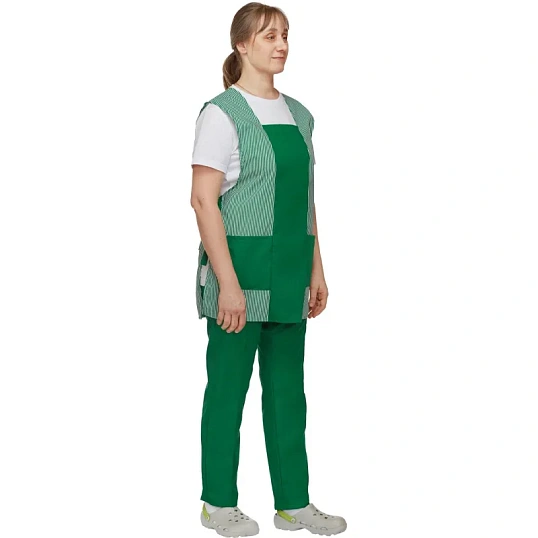 Костюм для горничных и уборщиц у08-СБР зелен (р.48-50)р.158-164