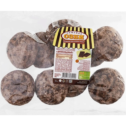 Пряники Семейка ОЗБИ заварные Шоколадные, 400г