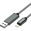 Кабель PERO, DC-07, 1м, Type-C/USB-A to Lightning, 20W, серый