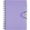 Ежедневник недатированный Bright Colours на спирали, А5, 272 стр, СИРЕНЕВЫЙ