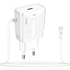 Зарядное устройство сетевое PERO TC04 1USB 2.1A + TYPE-C CABLE белый