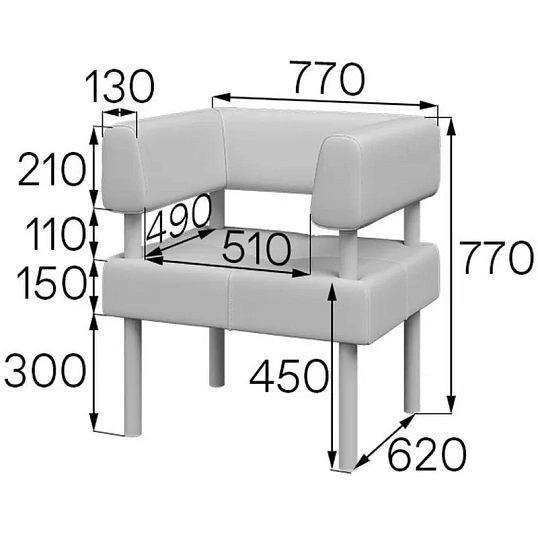 Кресло MV_ Комус Мебель Balance (Bu1-2) к/з Or.16/Ec.3001 черн