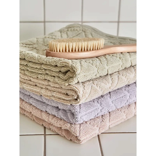 Полотенце махровое банное жаккард 70х120 см ,500 г/м2, Бежевый