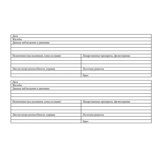 Бланк Карта медицинск.пациента,получ.мед.пом.в амбул.услов КЖ-412/1,10шт/уп