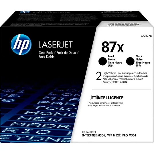 Картридж лазерный HP 87X CF287XD/XF чер.пов.емк. для LJ M506/M527 (2шт/уп)