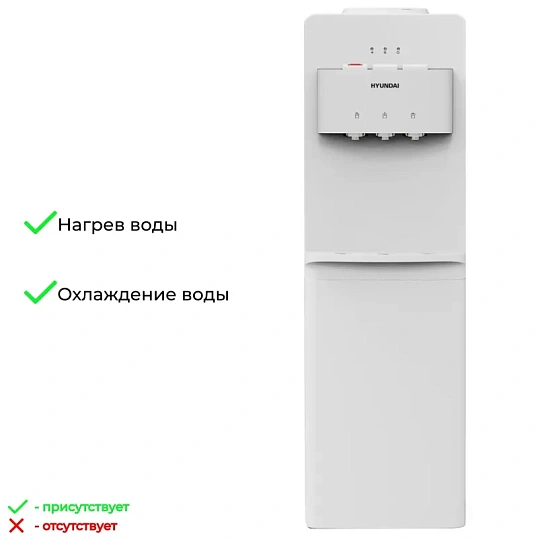 Кулер Hyundai H-WD2150E напольный электронный белый