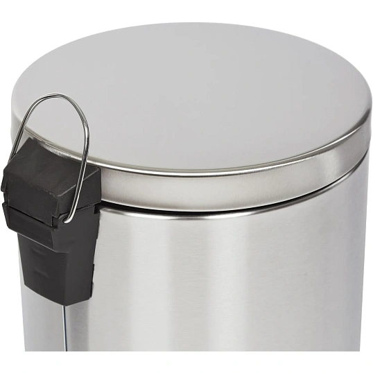 Ведро мусорное с педалью и доводчиком Luscan 12 л, матовое, нерж сталь