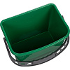 Ведро FBK 6л зеленое, с мерной шкалой, прямоугольное26x19x21,5 см., 91027-5