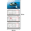 Календарь настенный 3-х блочный 2027 295х660мм Остров, с бегунком 390923
