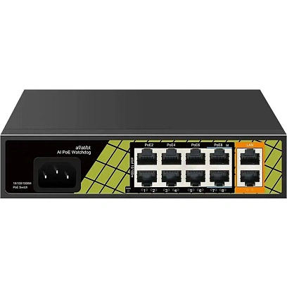 Аксессуар TSn-8FP10G2 коммутатор 8x100Мбит/с PoE +2x1000Мбит/с порта Uplink