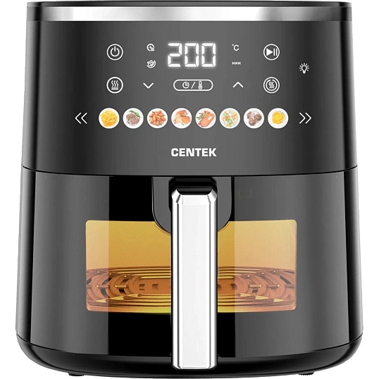 Аэрогриль Centek CT-3106,6,5л,1750Вт, сенсорное управление, 8 программ