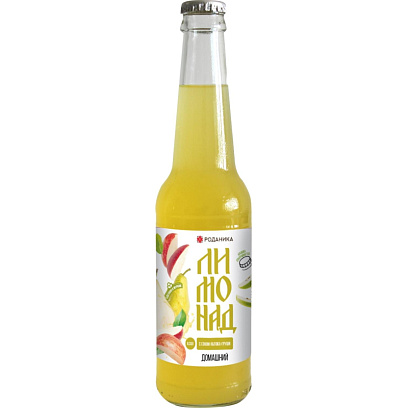 Лимонад домашний Роданика с соком Яблока-груши газ стекло 0,33 л