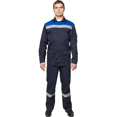 Костюм рабочий летний муж л05-КПК син/вас (р.68-70) 182-188 (Арсенал-СП)