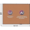 Доска пробковая 90х120 Attache BlackFrame черная рама