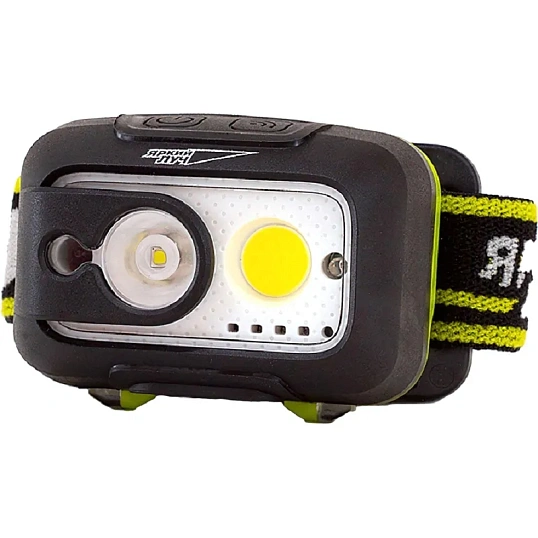 Фонарь налобный ЯРКИЙ ЛУЧ LH-450A MA-HALO 5W LED +3W COB max, 3 реж