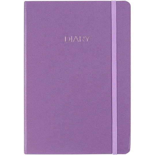 Ежедневник недатированный сиреневый, А5 136 л., Diary, ATTACHE