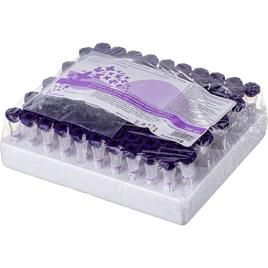 Пробирка с капилляром с ЭДТА-К3, 0,5мл, Cerebrum, 100шт/уп