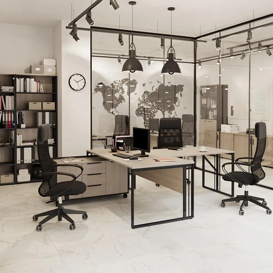 Тумба приставная к рабочей станции К-Loft 241T002 дуб скандин./графит