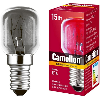 Лампа накаливания для духовок Camelion MIC 15/PT/C