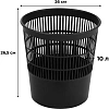 Корзина для мусора 10 л пластик, черная эконом 044001001