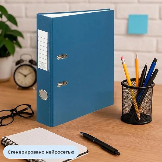 Папка-регистратор 50 мм ПБП1 синий с мет.уголком