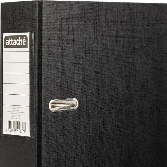 Папка-регистратор Attache Economy, 75мм,  черный, ПБП1, карм.кор