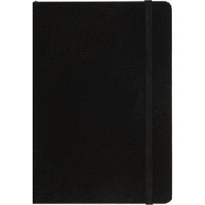 Бизнес-блокнот Attache А5(148x218мм), Эссэ,балакр,резин,клетка,черный,80 л