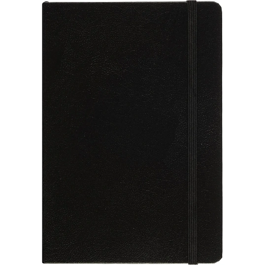 Бизнес-блокнот Attache А5(148x218мм), Эссэ,балакр,резин,клетка,черный,80 л