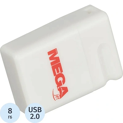 Флеш-память Promega Jet 8GB USB2.0  белый, пластик, под лого NTU116U2008GW