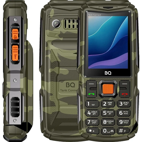 Мобильный телефон BQ 2430L Tank Connect Camouflage+Gunmetal