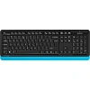 Набор клавиатура+мышь A4Tech Fstyler FG1010 кл:черн/син м:черн/син USB WLS