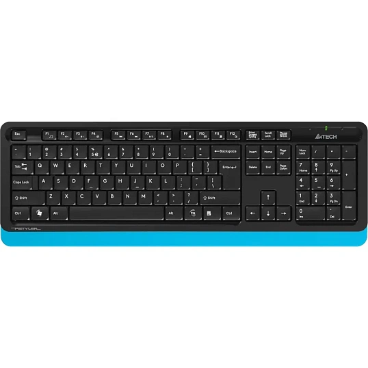 Набор клавиатура+мышь A4Tech Fstyler FG1010 кл:черн/син м:черн/син USB WLS
