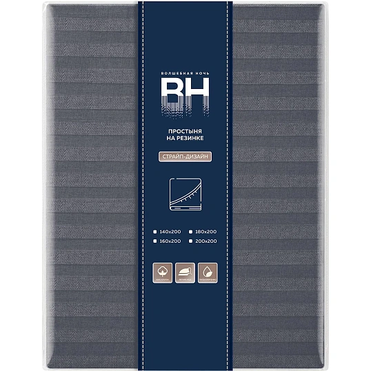 Простыня на резинке 180х200 борт 20, ранфорс Волшебная Ночь GRAPHICS