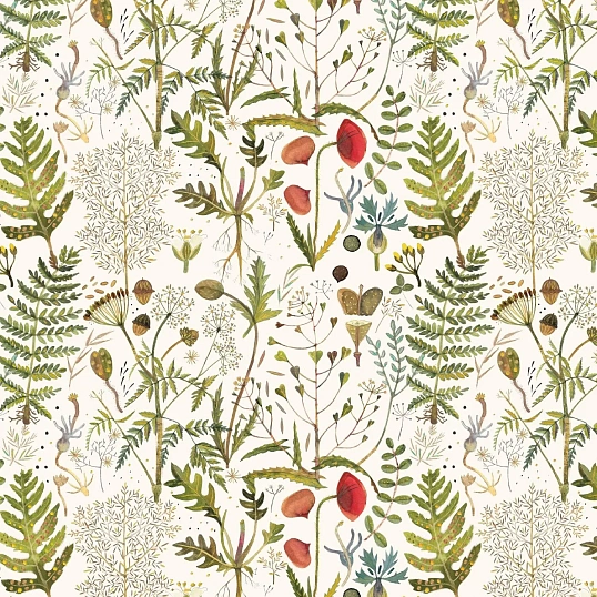 Бумага упаковочная FLORA.ЛУГОВЫЕ ТРАВЫ, 50 х 70 см (4 листа) 2-794/01