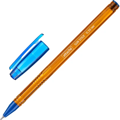 Ручка шариковая неавтомат. Attache Sun stick,масл,син,0,35мм,оранж,Россия