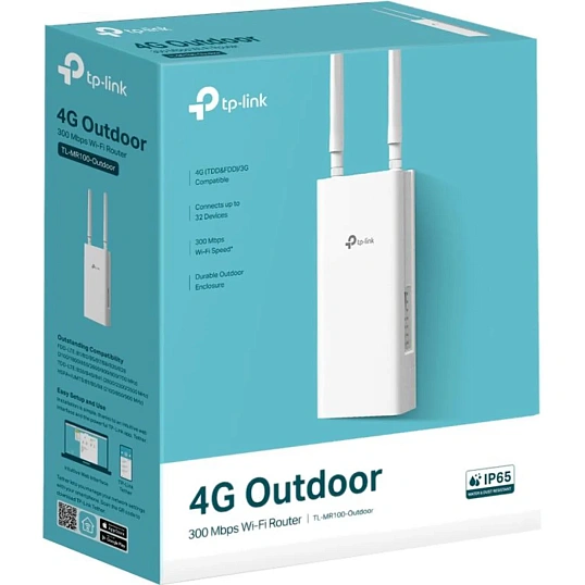 Маршрутизатор TP-Link TL-MR100-Outdoor N300 4G LTE для улицы и помещений