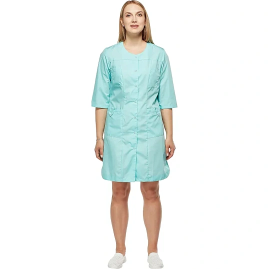 Халат для медицинского персонала жен. М20 ХЛ морская волна(р44-46) 158-164
