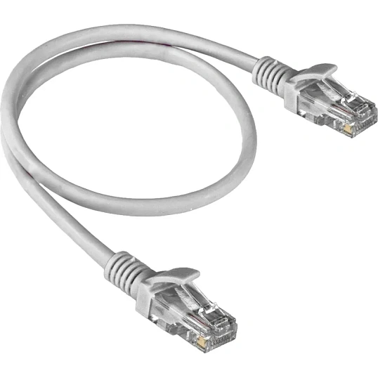 Патч-корд ExeGate UTP-RJ45-RJ45-5e-1M-GY, cat.5e, 1м, серый <EX138961RUS