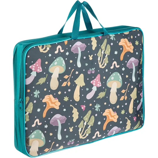 Папка для труда  Комус Класс Грибы А3 на молн,ткань,475х345х75,ПМД3-20-4