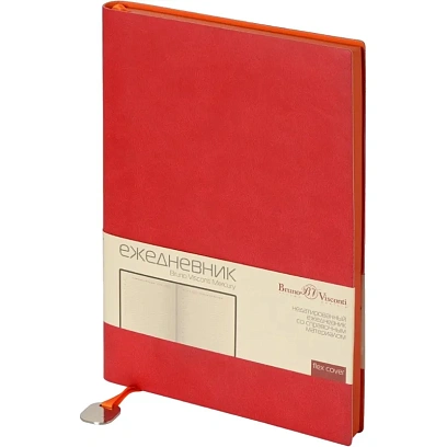 Ежедневник недатированный А5 Mercury красный 272 стр. 3-435/09
