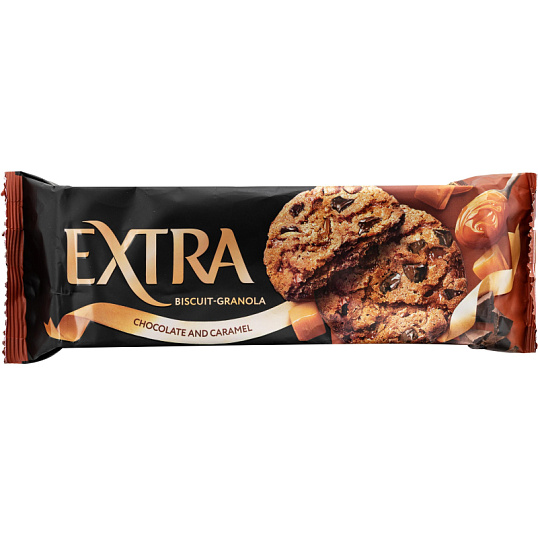 Печенье сдобное Extra Гранола с шоколадом и карамелью, 150 гр