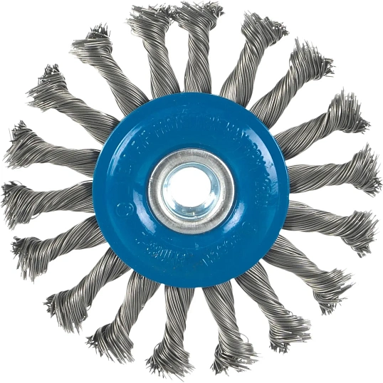 Корщетка для УШМ BOSCH 115мм, M14, дисковая, плоская, витая (2609256512)