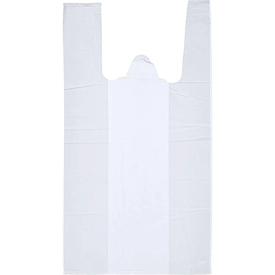 Пакет-майка ПНД 25+12х45 12мкм, белый 100 шт/уп