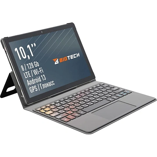 Планшет BigTech A2 10.1 8/128 ГБ с клавиатурой LTE Wi-Fi фиолетово-серый